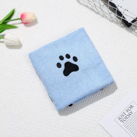 Dog Cat Quick-drying Bath Towel Soft Absorbent Coral Fleece Pet Bath Towel (Option: Sky Blue-50 × 90)