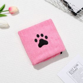 Dog Cat Quick-drying Bath Towel Soft Absorbent Coral Fleece Pet Bath Towel (Option: Pink-50 × 90)
