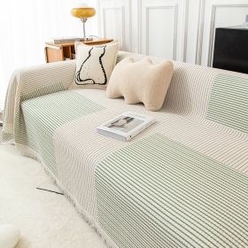 Striped Sofa Towel Anti-cat Scratch Protector Multi-function Blanket (Option: Dream of Summer Night-180x340cm)