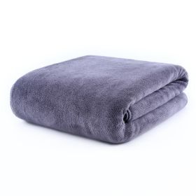 Large Cotton Absorbent Quick Drying Lint Resistant Towel (Option: Grey-120x200cm)