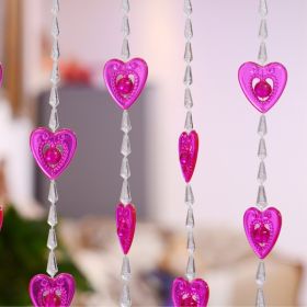 Household Plastic Crystal Acrylic Door Chain Decoration (Option: Transparent rose-80x90)