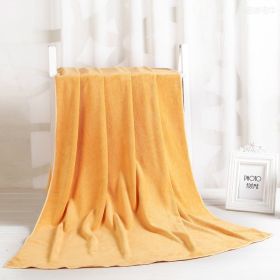 Large Cotton Absorbent Quick Drying Lint Resistant Towel (Option: Orange extra thick-80x180cm)