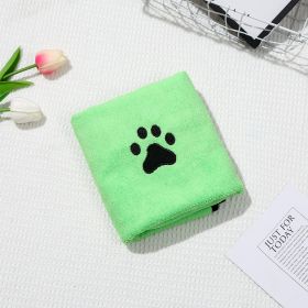 Dog Cat Quick-drying Bath Towel Soft Absorbent Coral Fleece Pet Bath Towel (Option: Green-50 × 90)