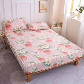 Cotton Covered Anti Slip Cartoon Bedspread (Option: Strawberry-180x200cm)