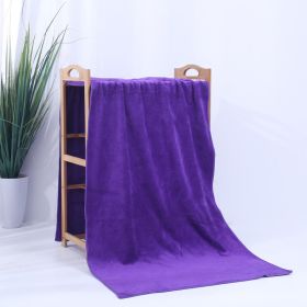 Microfiber Thickened Car Wash Cleaning Towel Beauty Salon Bath Towels (Option: Deep Purple-400g 60x160cm)