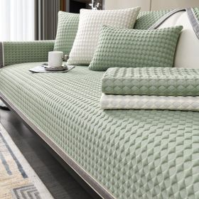 Cool Bean Sofa Cushion Seat Cushion For Summer Non-slip Sofa Cover (Option: Green-90 × 240)