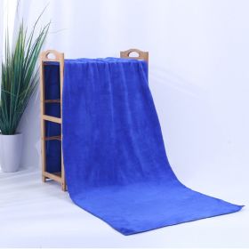 Microfiber Thickened Car Wash Cleaning Towel Beauty Salon Bath Towels (Option: Deep Blue-300g60x160cm)