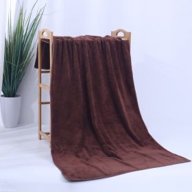 Microfiber Thickened Car Wash Cleaning Towel Beauty Salon Bath Towels (Option: brown-400g 60x160cm)
