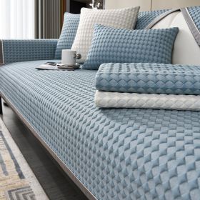 Cool Bean Sofa Cushion Seat Cushion For Summer Non-slip Sofa Cover (Option: Blue-90 × 180)